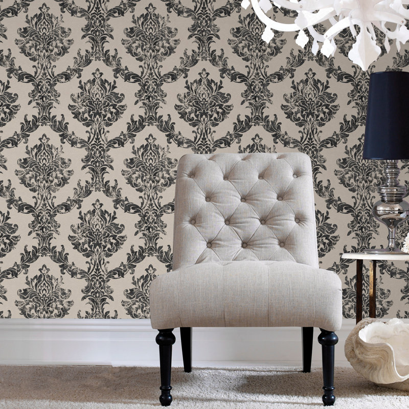 Graham & Brown Opal Damask 32' x 20.5" Wallpaper Roll & Reviews Wayfair
